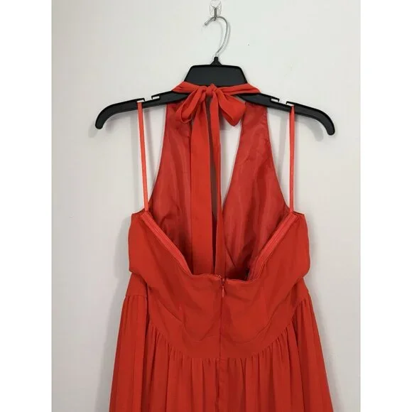 Talbots Orange Maxi Dress - Picture 6 of 10